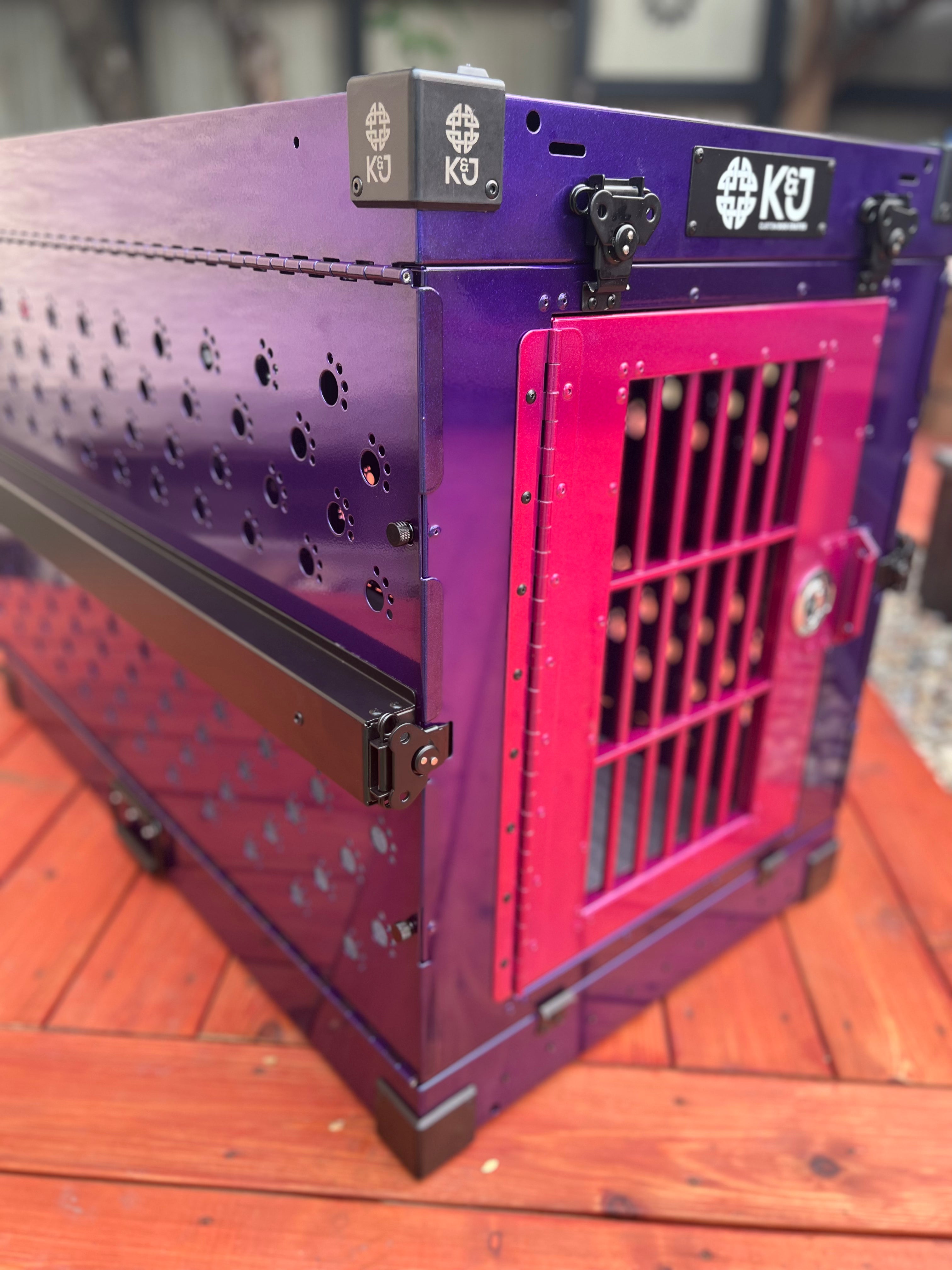 Custom Metallic Colours K&J Custom Dog Crates