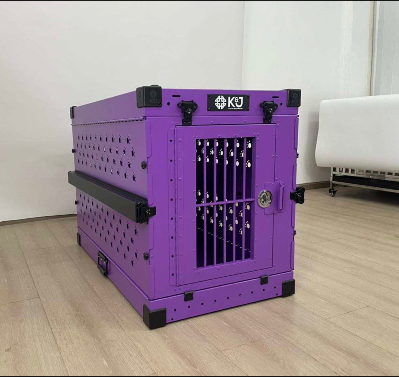 Purple Collapsible crate- front view