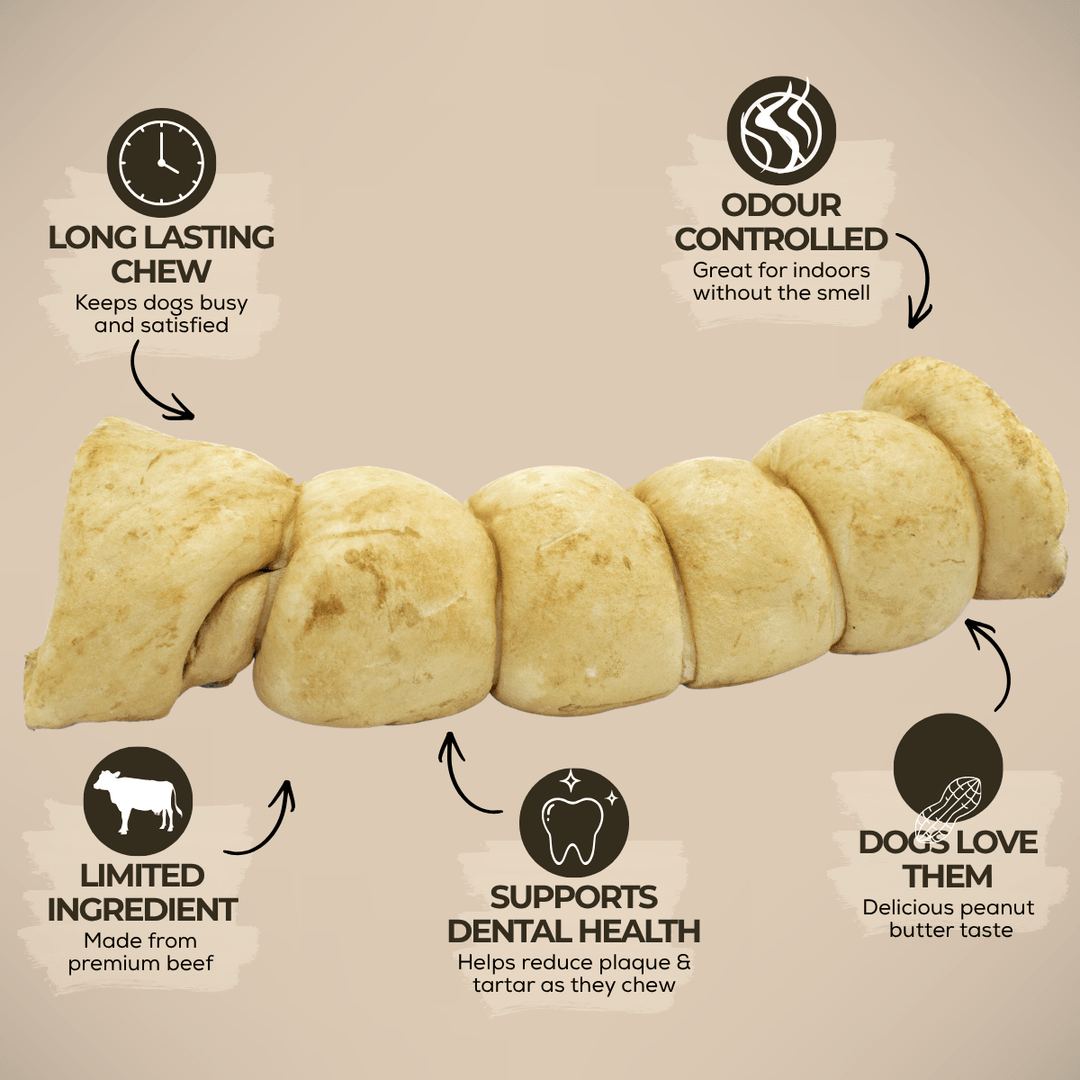 10-12 Inch Peanut Butter Cheek Roll - K&J Custom Dog Crates