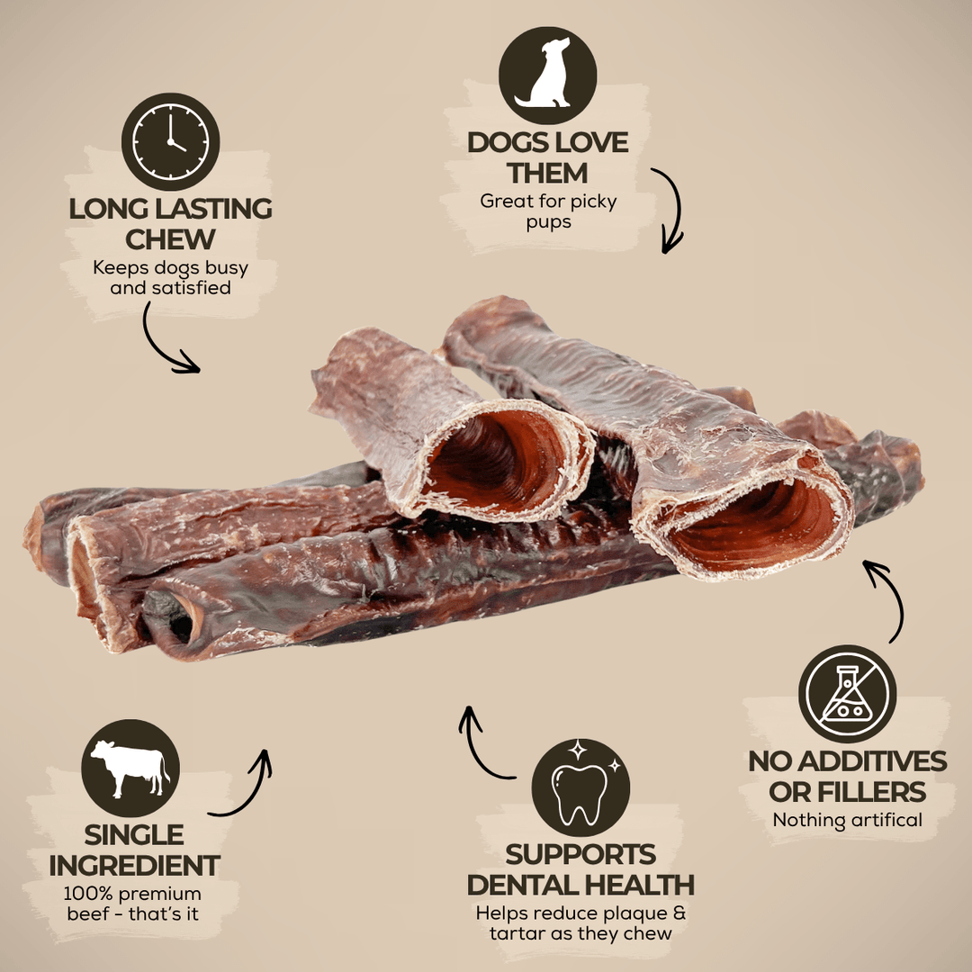 12 Inch Trachea Wrapped in Jerky - K&J Custom Dog Crates