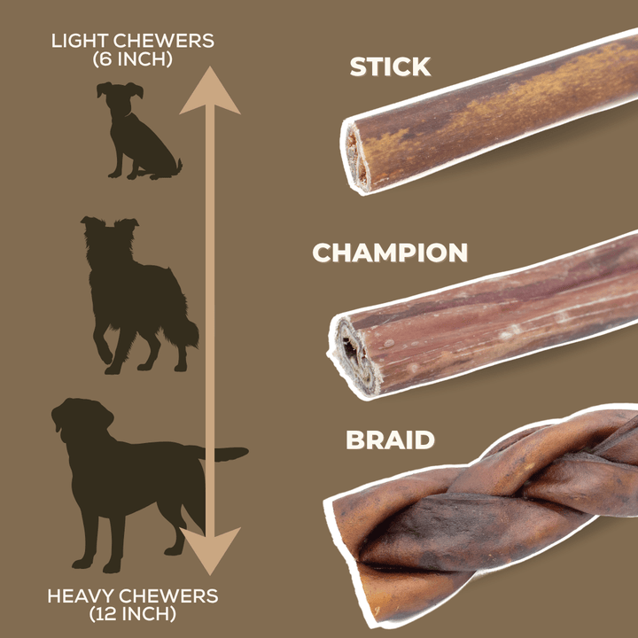 5-6 Inch Braided Collagen Stick - K&J Custom Dog Crates