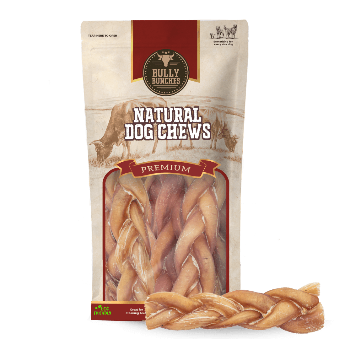6 Inch Thick Braided Bully Stick - K&J Custom Dog Crates