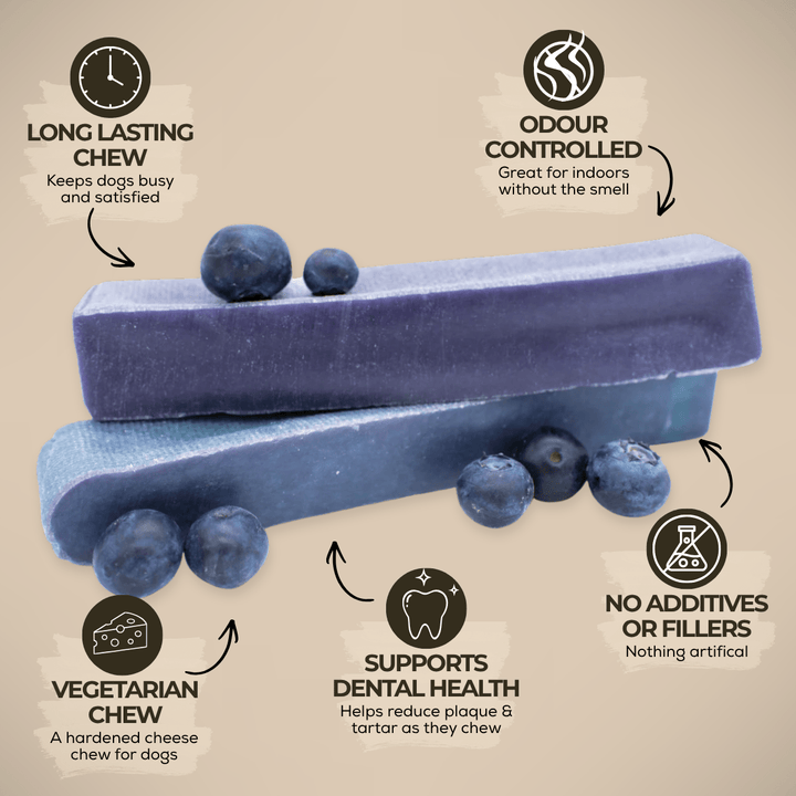 Blueberry Himalayan Yak Chew (MEDIUM) - K&J Custom Dog Crates