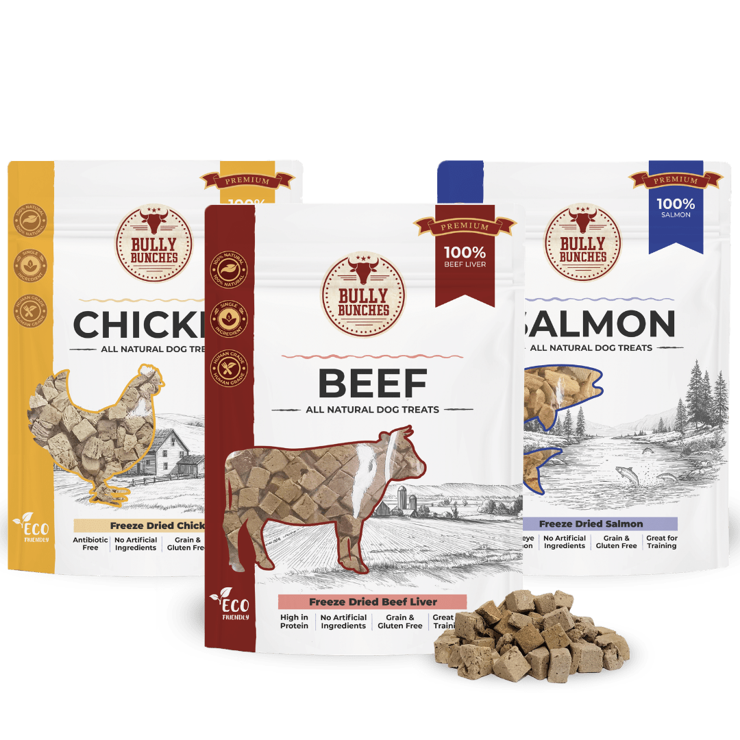 Freeze Dried Flavour Bundle 100g / 3.5oz x3 - K&J Custom Dog Crates