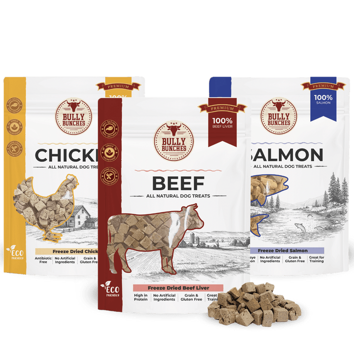 Freeze Dried Flavour Bundle 100g / 3.5oz x3 - K&J Custom Dog Crates