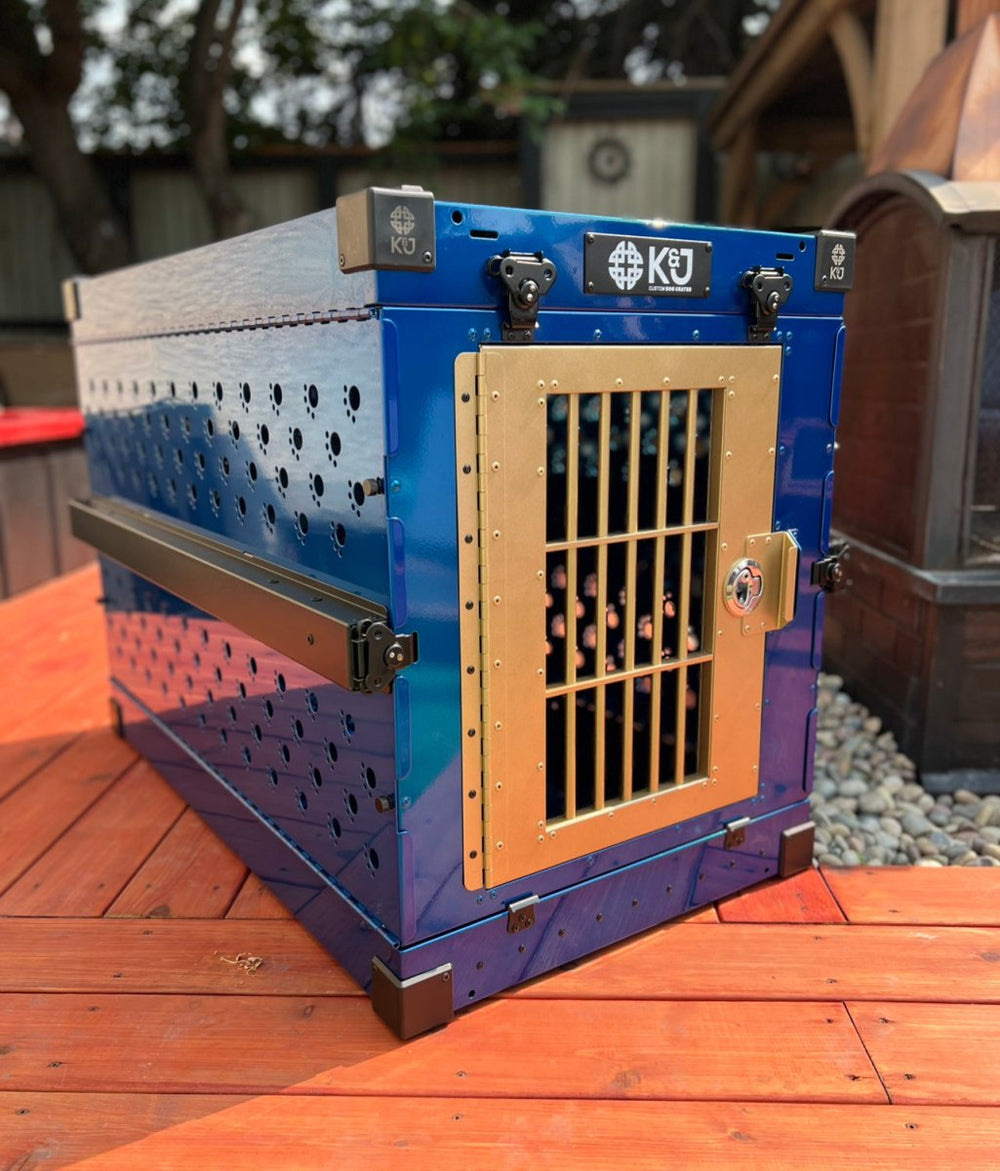 Metallic Coloured Crates 2.0 - K&J Custom Dog Crates