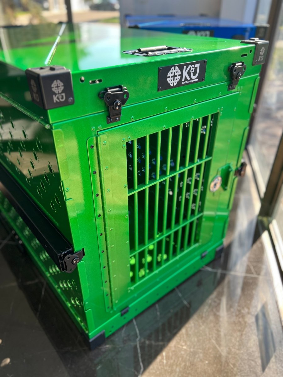 Metallic Coloured Crates 2.0 - K&J Custom Dog Crates