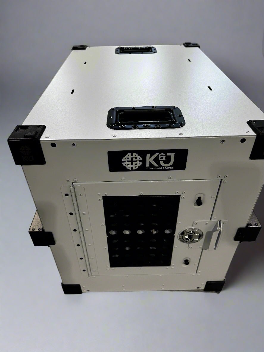 Stationary Metal Crate - K&J Custom Dog Crates