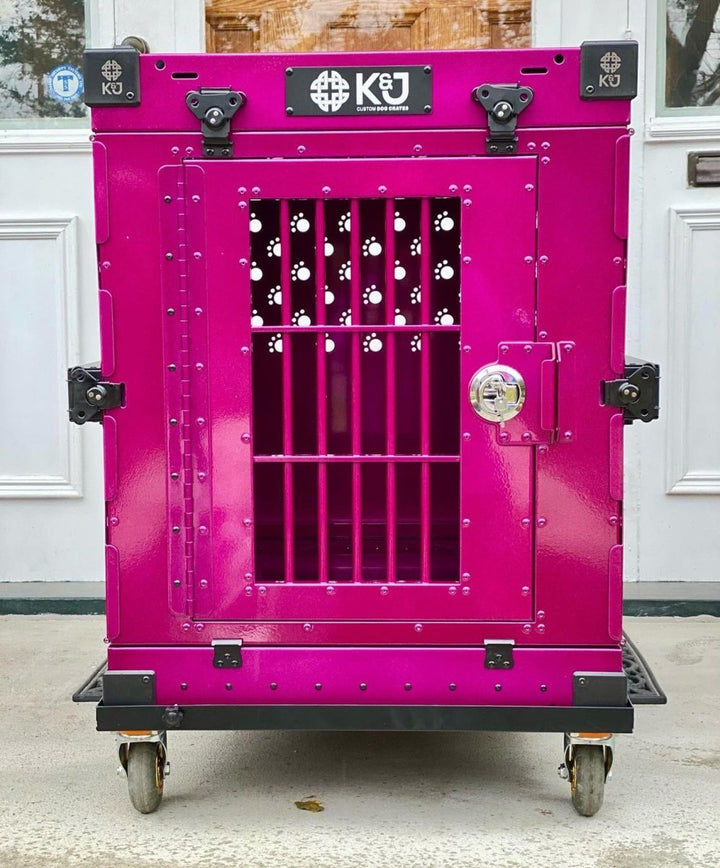 Stationary Metallic Crates - K&J Custom Dog Crates