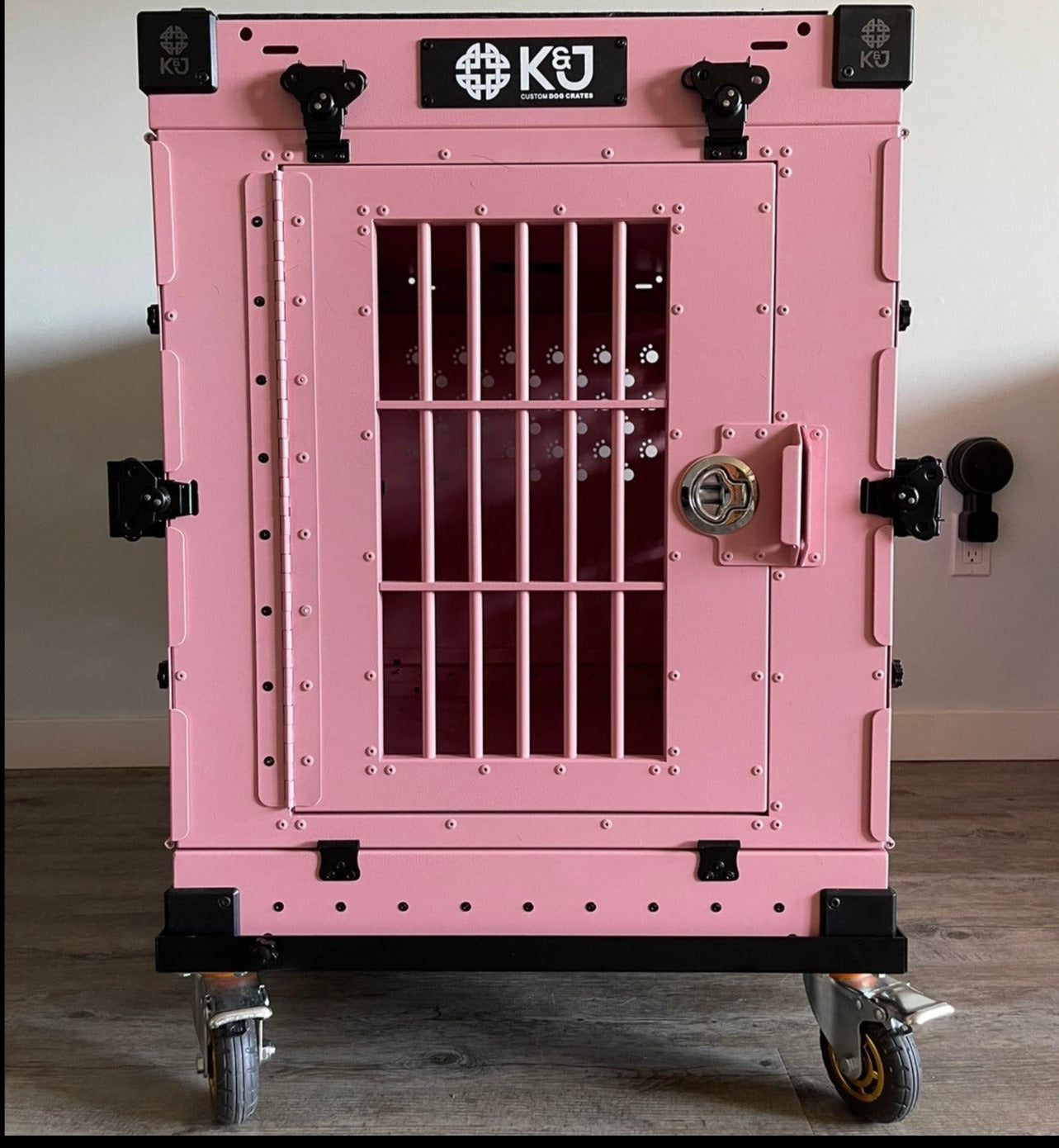 Dog crate hot sale cart on wheels