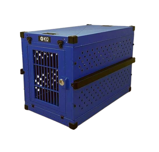 Collapsible Dog Crate, Dark Blue, Front